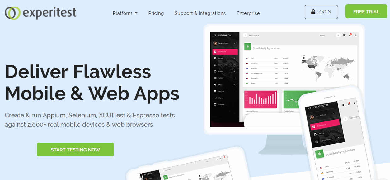 Experitest Cross Browser compatibility Testing Tool